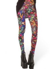 Crazy Pattern Print Fitness Leggings