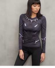 Ladies Black Panther Long Sleeve Compression Shirt 1