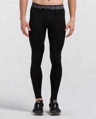 Mens Solid Compression Leggings 5