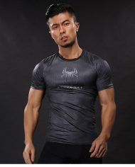 Textured Spiderman Compression Shirt 2