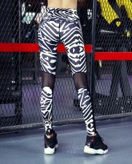 Zebra Print Slit Leggings 1